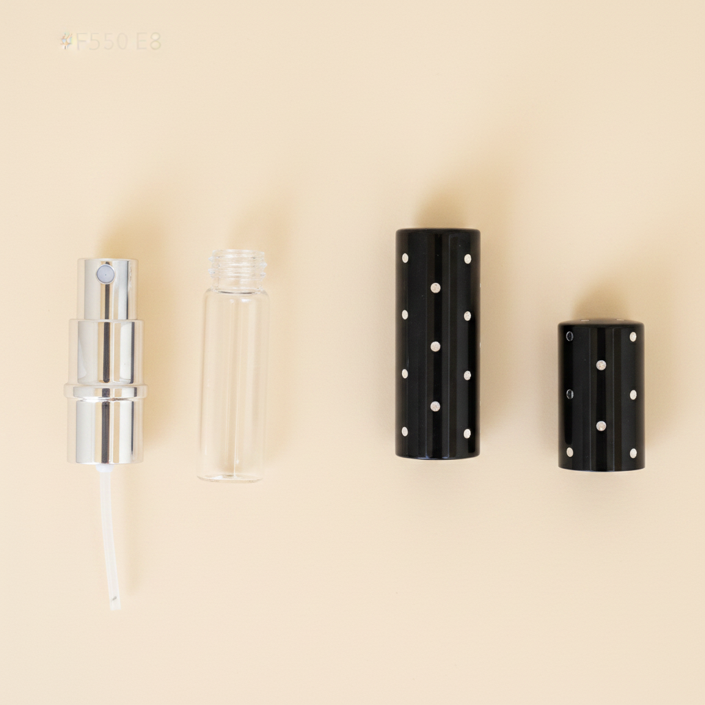 Atomizer Components - Warm Cream Background