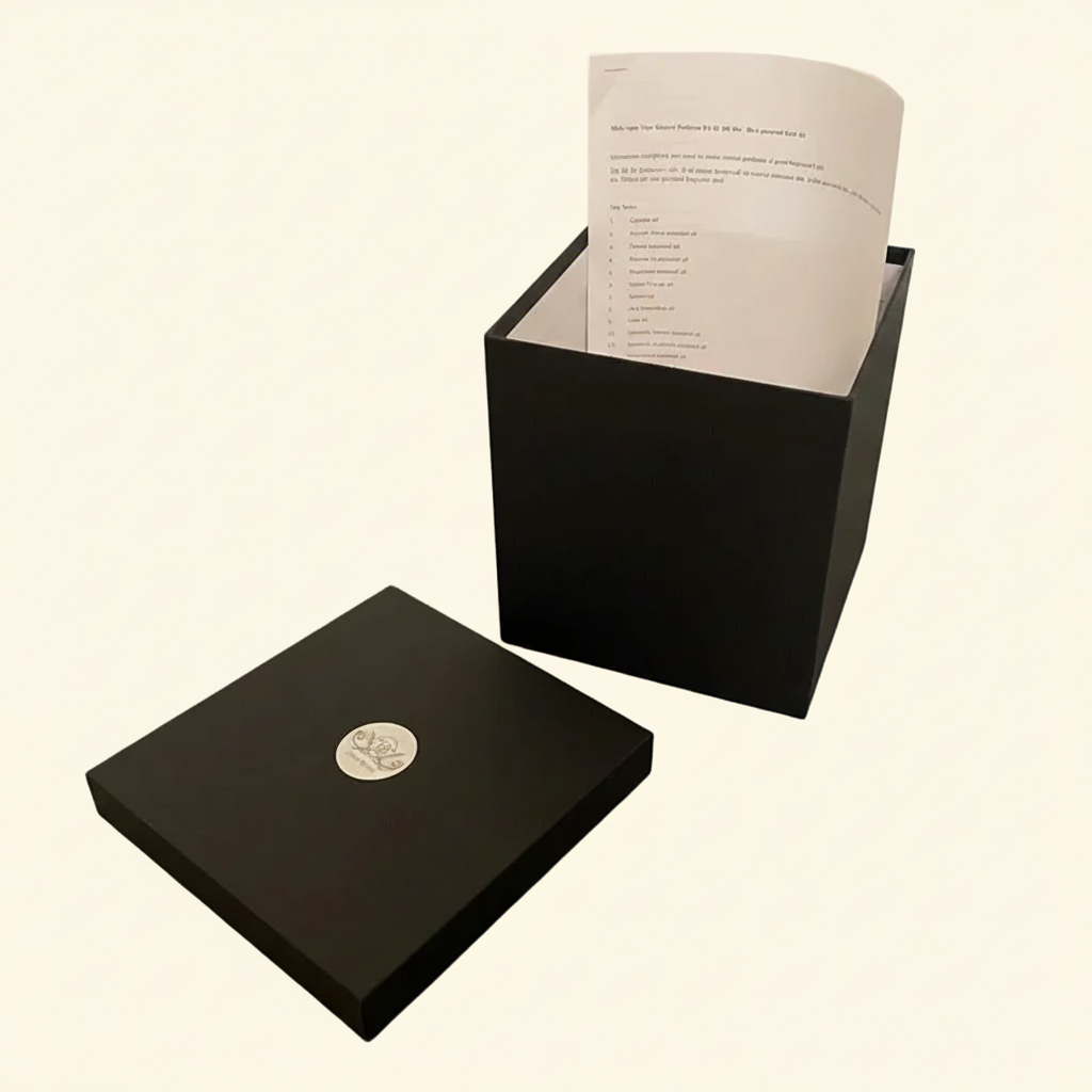 Black Box Open - Warm Cream Background