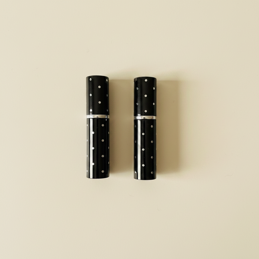 Black Polka Dot Atomizers - Warm Cream