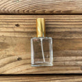 Empty Perfume Bottle: Gold Fine Mist Sprayer, 1 oz, refillable