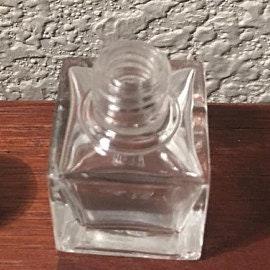 Empty Glass Perfume Bottle: Gold Metal Caps, 6 ml DIY Fragrance Cubes