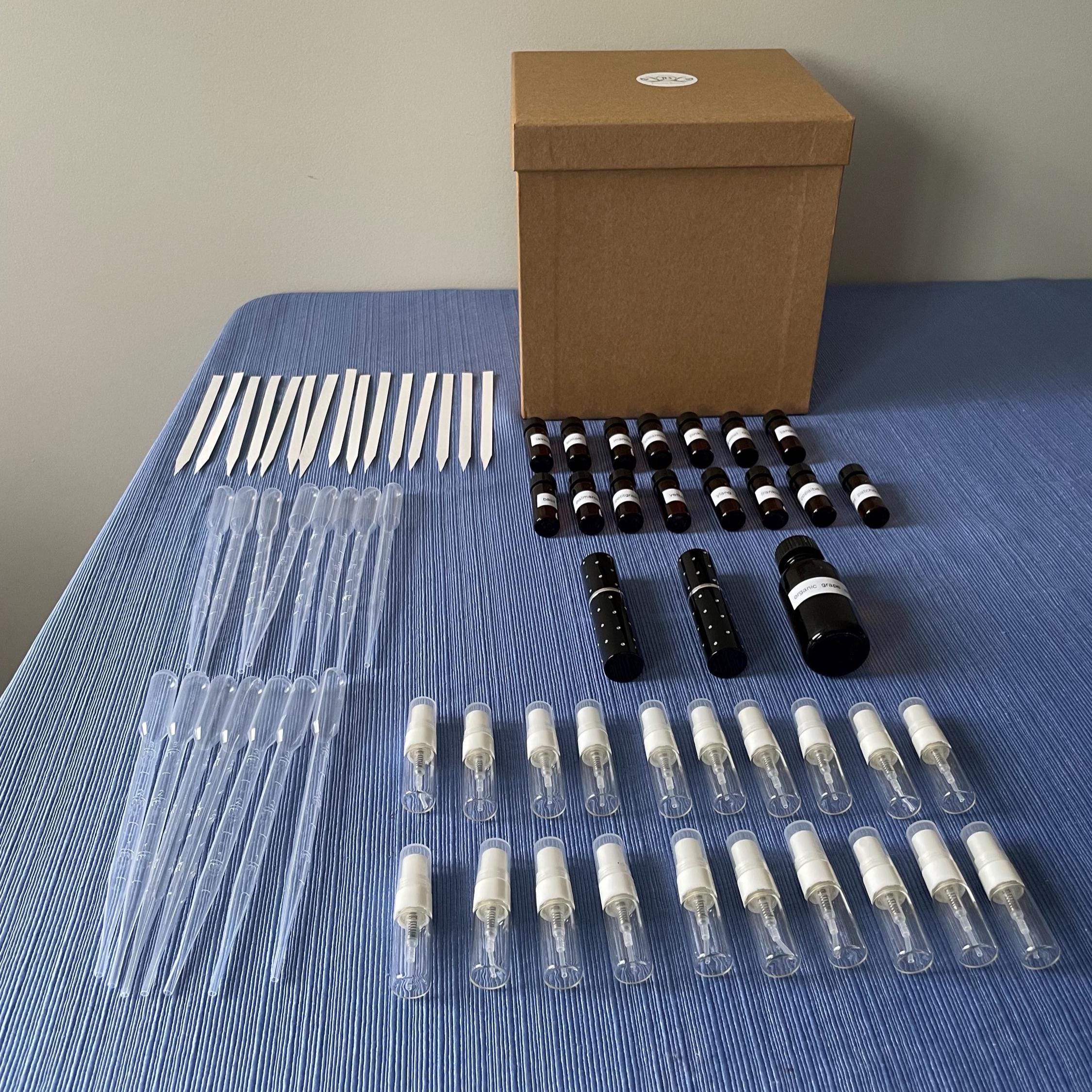 DIY Perfume Making Kit: Custom Scent Creation, Natural Essential oil, Atomizers with Grape Alcohol
