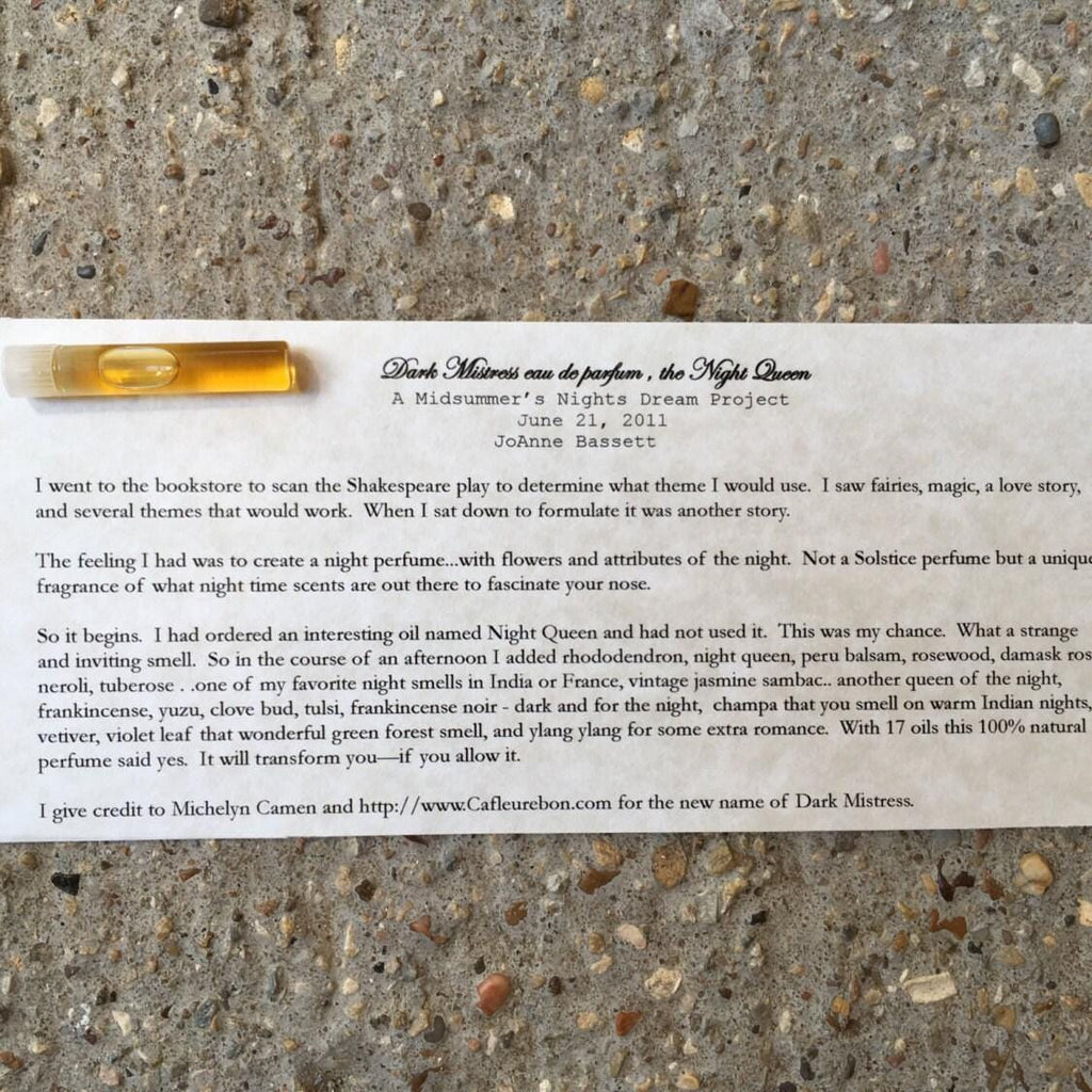 Dark Mistress Natural Perfume: Night Queen Jasmine, Tuberose