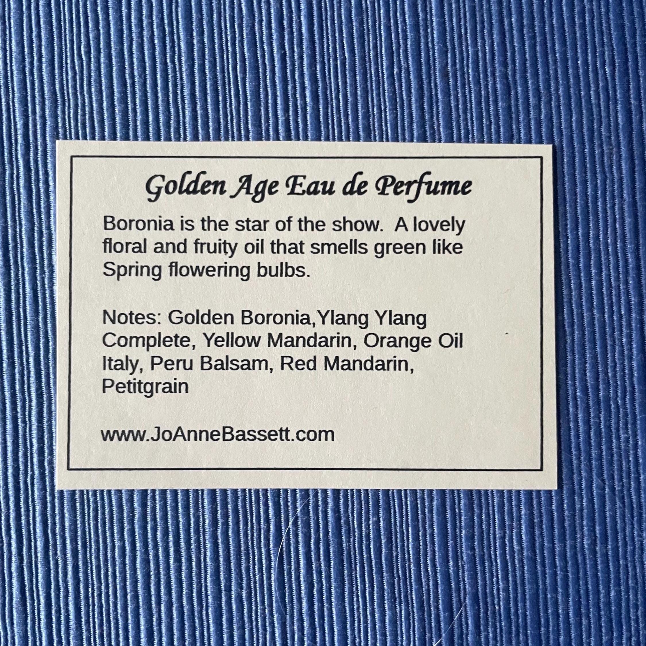 Golden Age Perfume Collection: Natural Botanical Eau de Parfum