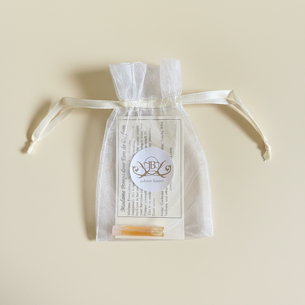 Madame Pompadour bag top - cream background